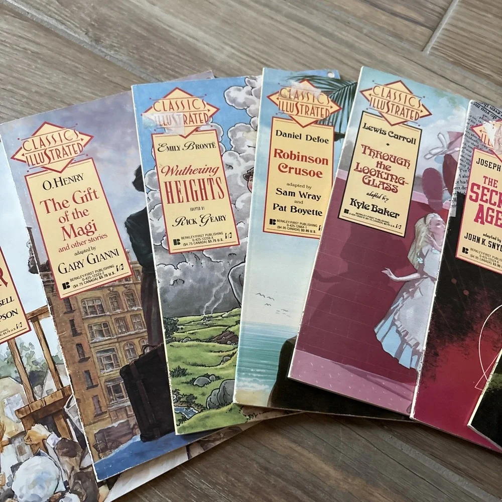 Lot Of 9‎ Classics Illustrated Comic Books Copyright 1990, 1991